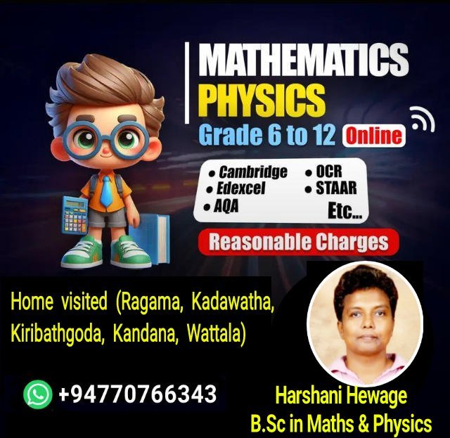 Physics  & Mathematics A/L & O/L