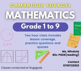 MATHS Tuition classes for International school students following EDEXCEL or CAMBRIDGE syllabus Grade 1 - 9 , OL , IGCSE