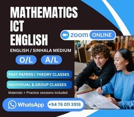 Mathematics | ICT | English Classes for O/L & A/Ls – Online