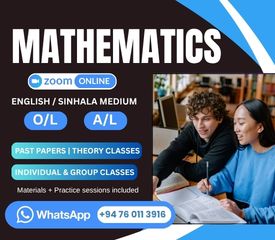 Mathematics | ICT | English Classes for O/L & A/Ls – Online