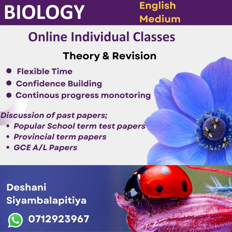 Biology Classes - English Medium - Theory and Revision