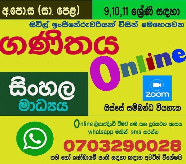 O/L Mathematics Classes Online 