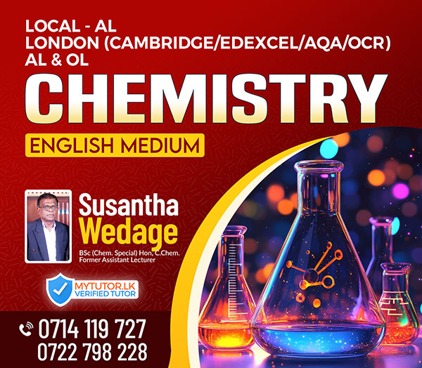 Chemistry (AS/AL/OL) Cambridge/Edexcel/AQA/Local - English medium