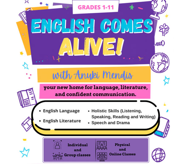 English Language, English Literature and Elocution Classes 