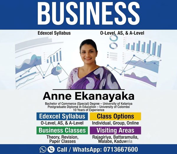 Cambridge O/L  and  GCE A/L Business Studies  (English Medium)