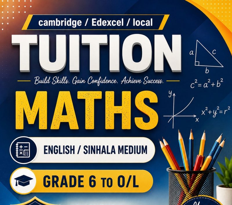 Maths Classes for Cambridge/Edexcel  and Local O/L – Home Visit