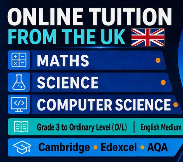 Personalised Maths, Science & Computer Science Tuition from the UK 