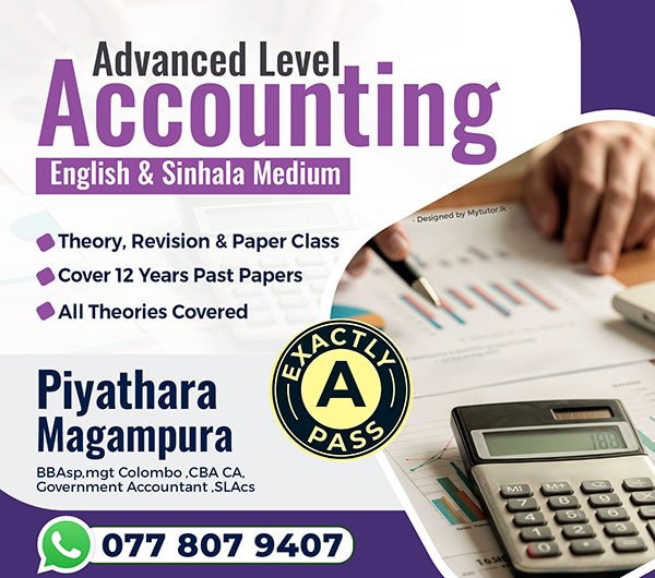 Accounting  Economics Sinhala and English medium 