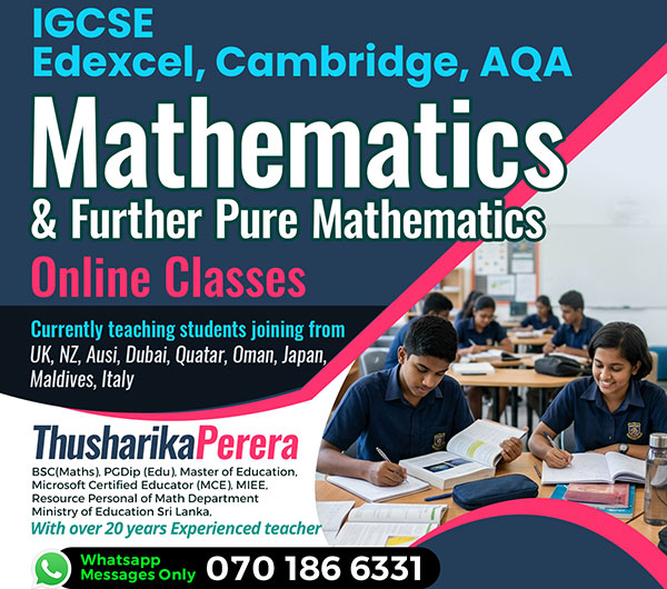 WIN HIGHER GRADE FOR MATHEMATICS - IGCSE/AS/A2  & LOCAL O/L