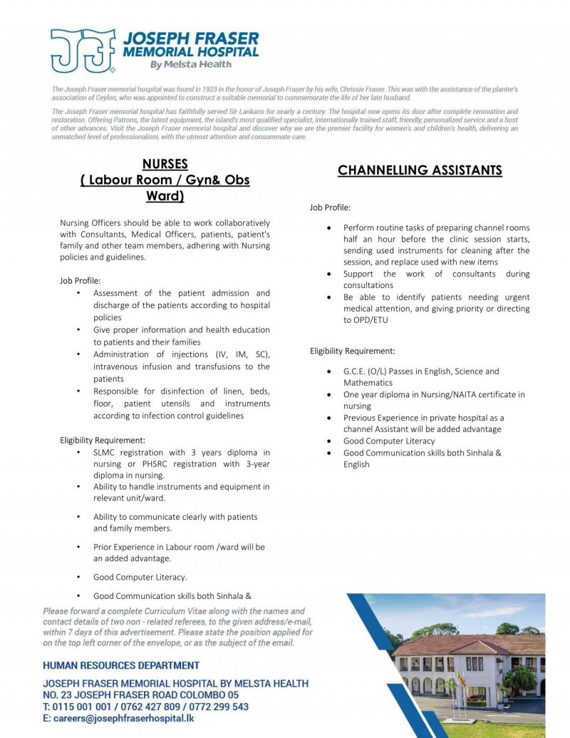 Nursing / Channeling Assistants