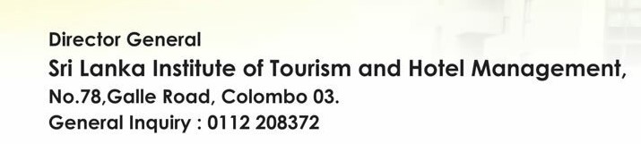 Senior Lecturer, Assistant Lecturer - Sri Lanka Institute of Tourism & Hotel Management