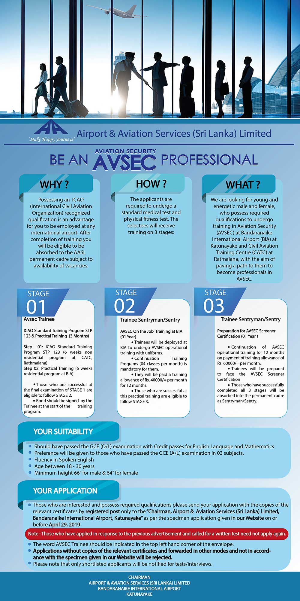 AVSEC Trainee - Airport & Aviation Services (Sri Lanka) Limited