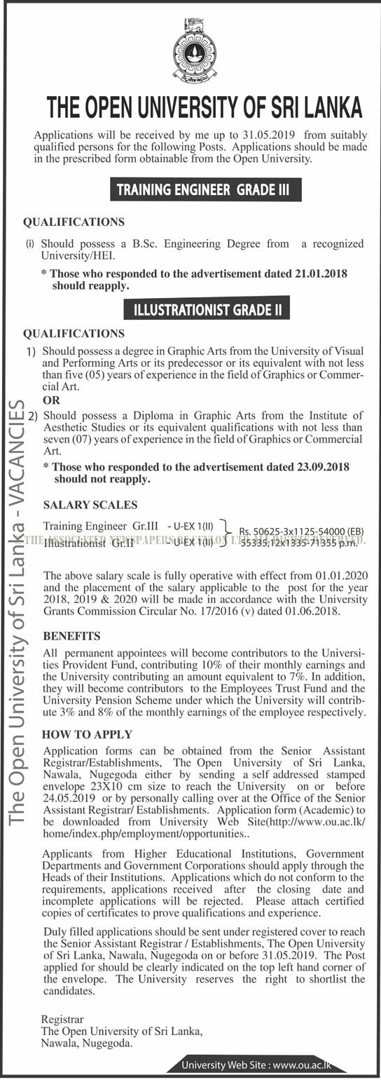 Training Engineer, Illustrationist - The Open University of Sri Lanka