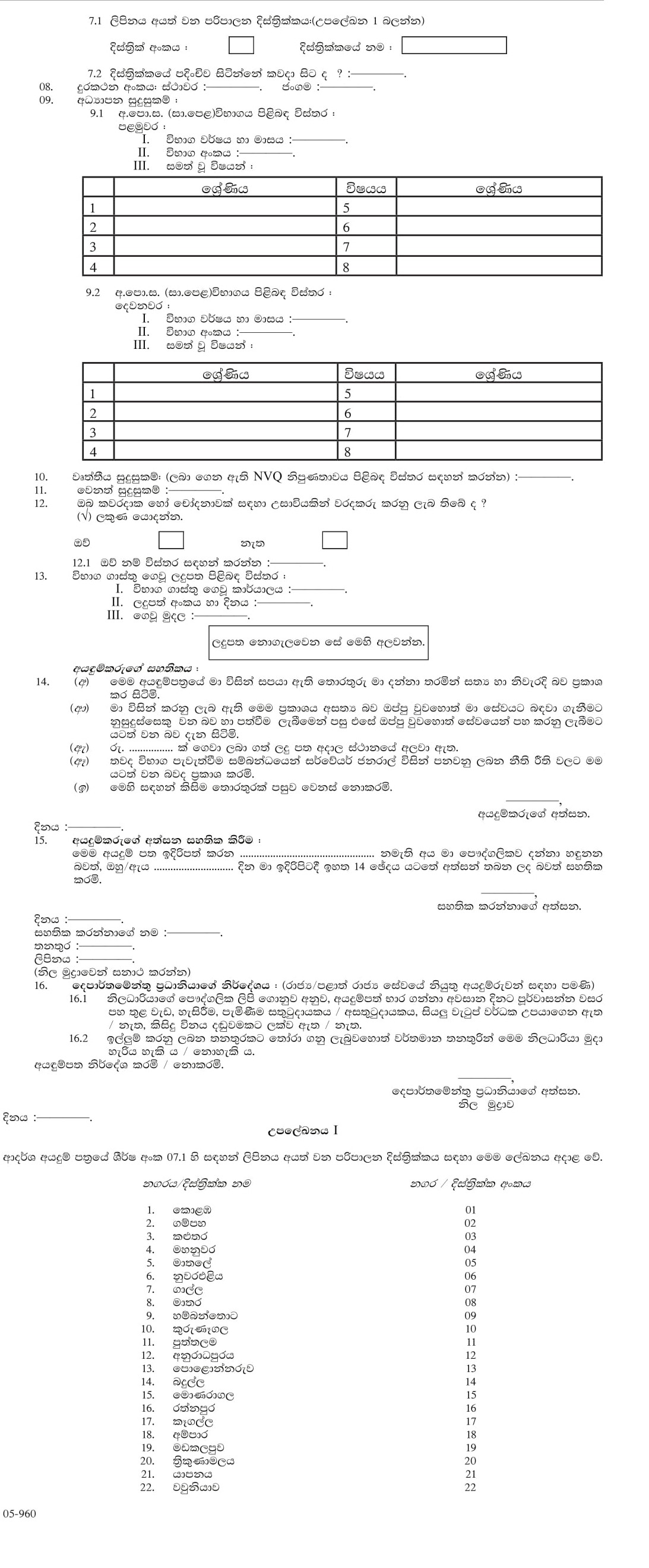 Survey Field Assistant - Survey Department of SriLanka