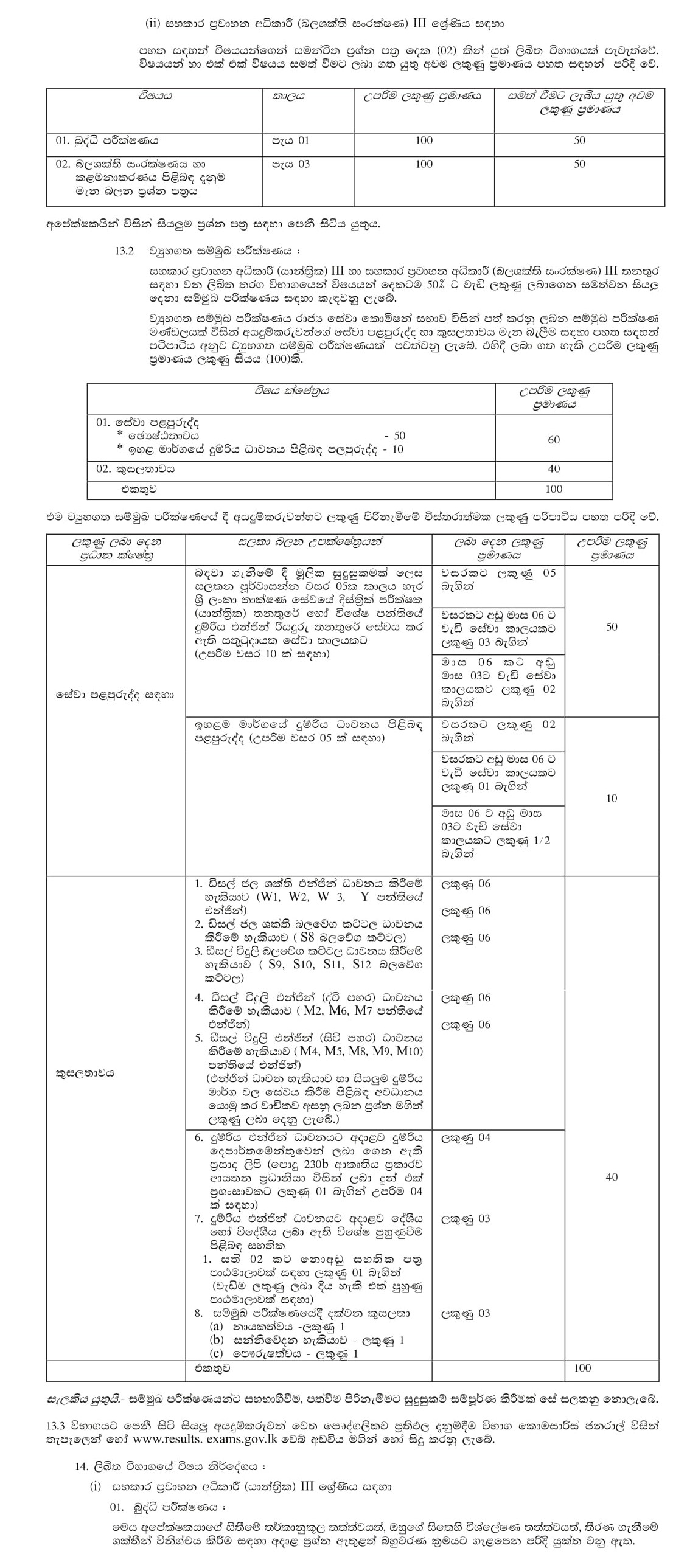 Assistance Transportation Superintendent (Mechanical) (Limited), Assistance Superintendent (Energy Conservation) (Limited) - Department of Railways