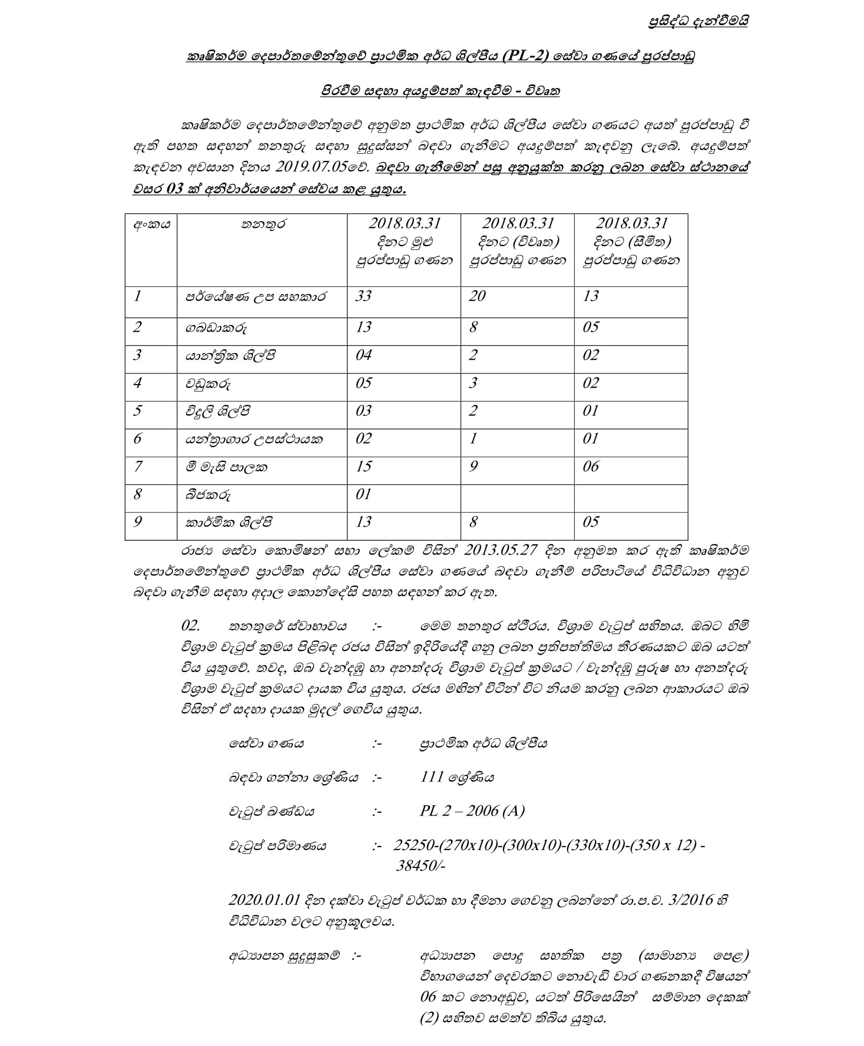 Store Man, Mechanist, Carpenter, Electrician, Technician & More Vacancies - Department of Agriculture