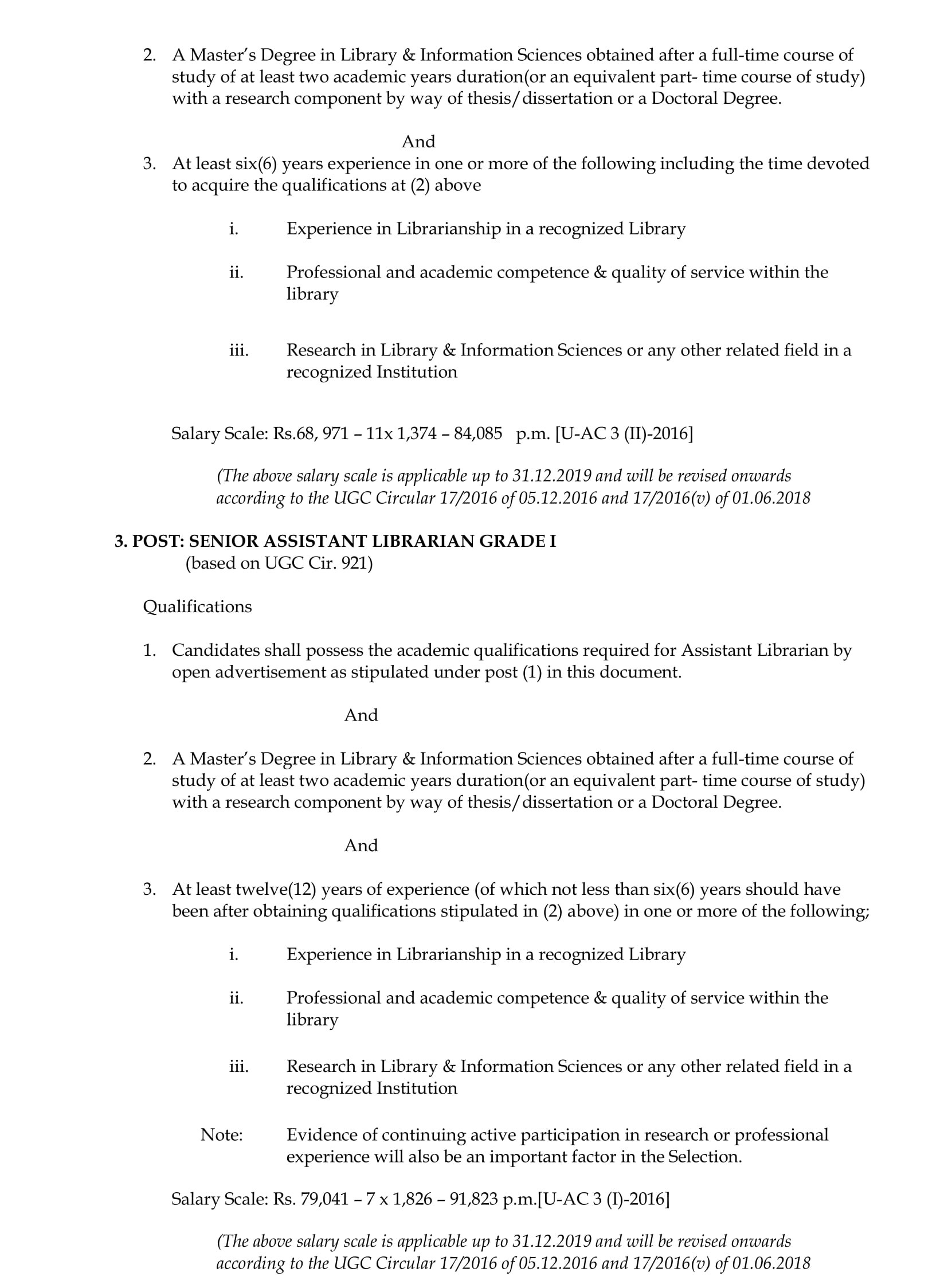 Assistant Librarian, Senior Assistant Librarian, Research Assistant - Sabaragamuwa University of Sri Lanka