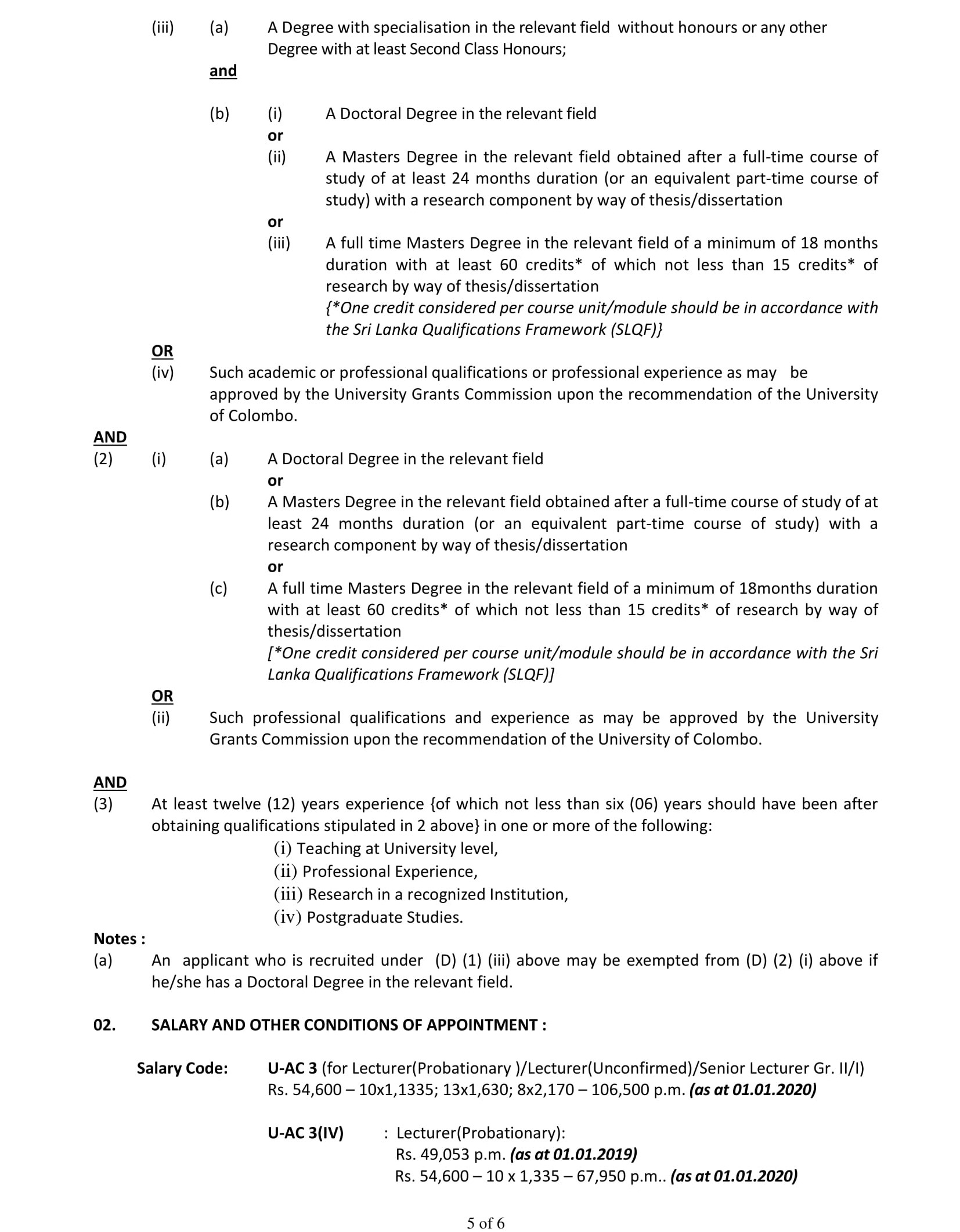 Senior Lecturer, Lecturer - University of Colombo