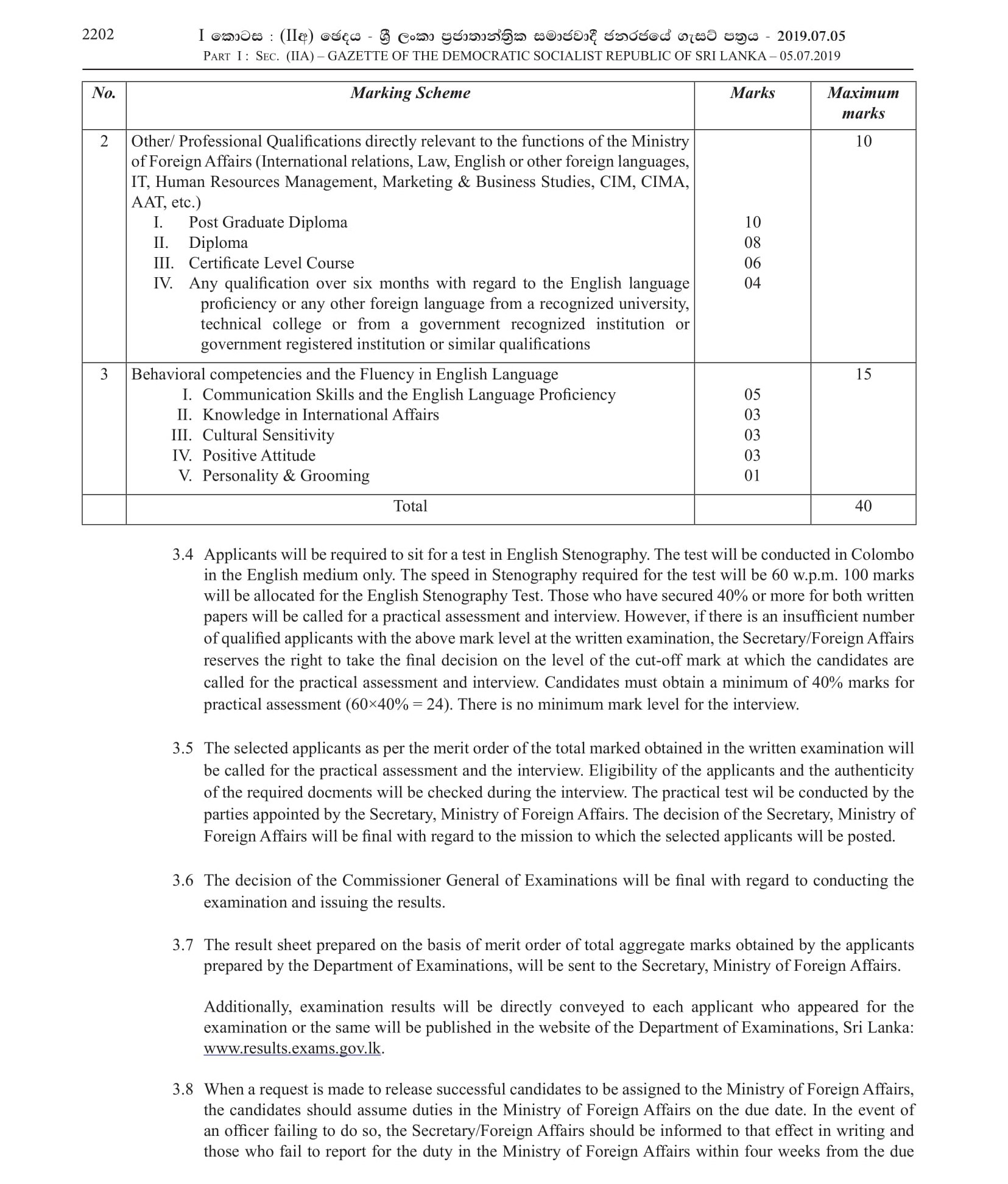 Home Based Personal Assistant (Limited) - Ministry of Foreign Affairs