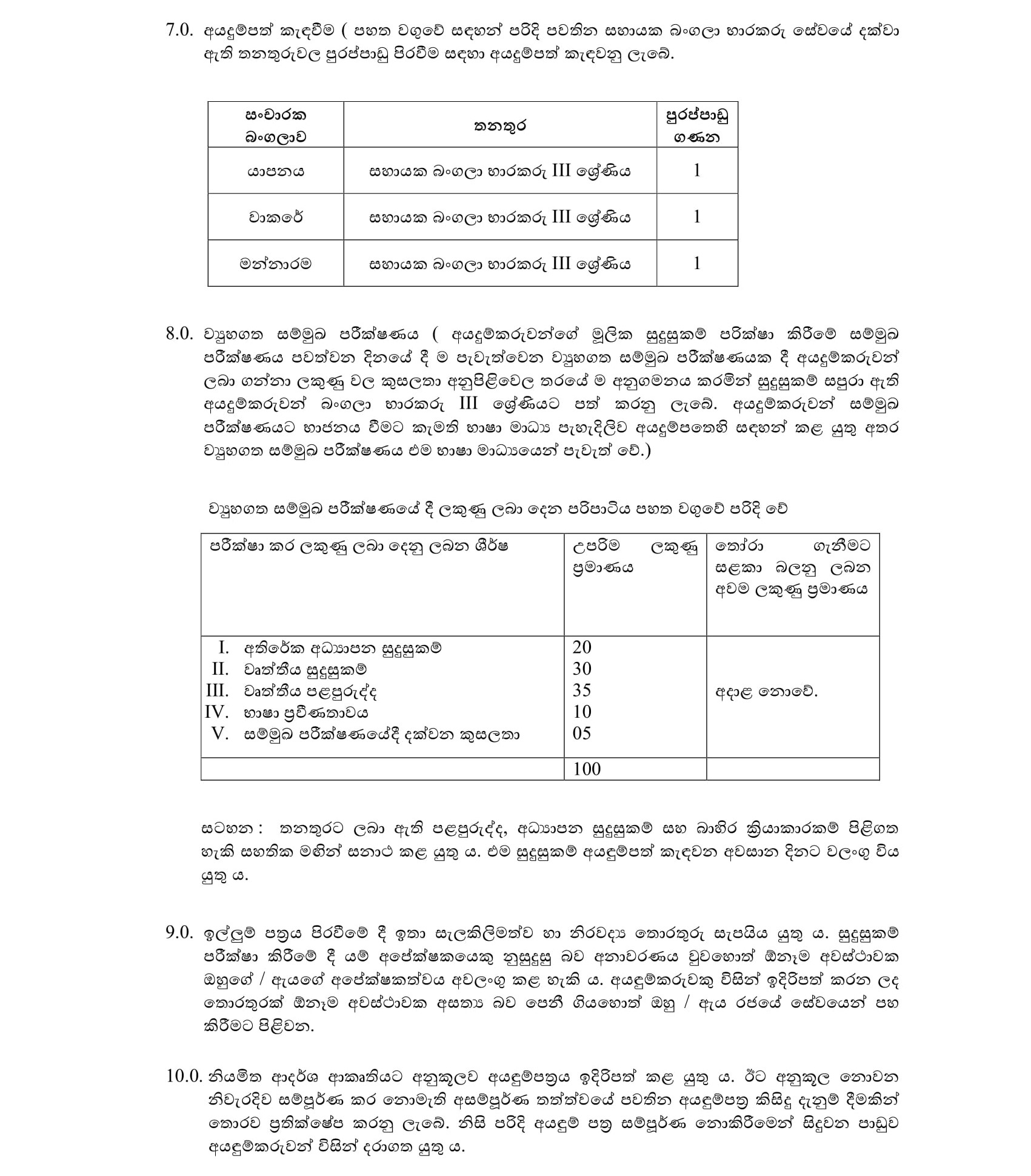 Assistant Circuit Bungalow Keeper - Ministry of Internal & Home Affairs & Provincial Councils & Local Government