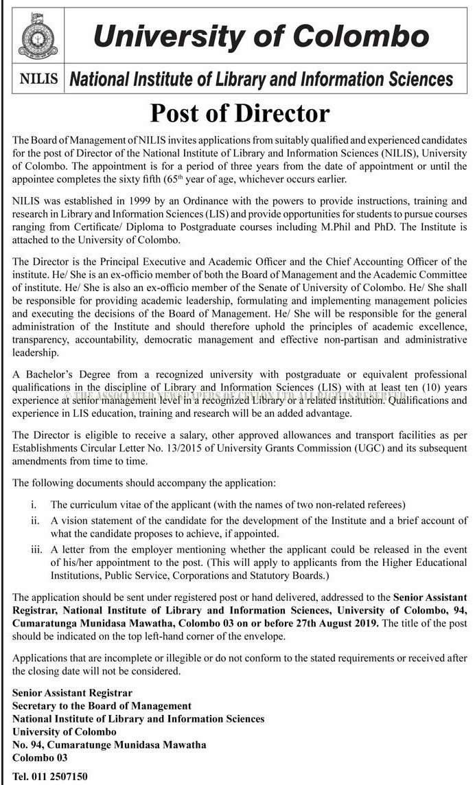 Director - University of Colombo