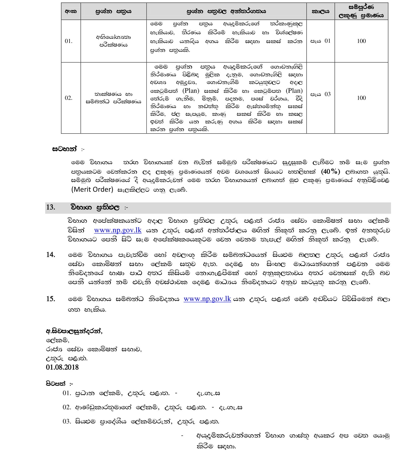 Technical Officer (Civil)(Limited) - Northern Provincial Public Service