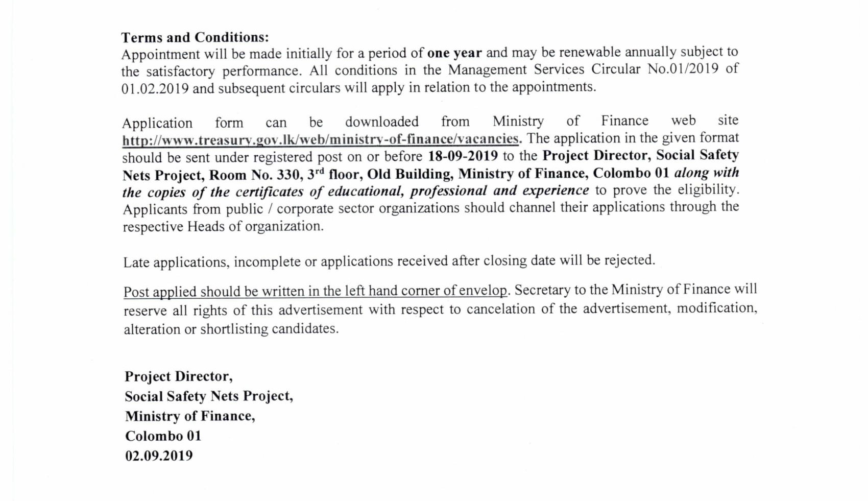 Development Officer, Communication Officer, Accountant, Social Protection Capacity Development Officer, Social Protection Capacity Development Manager - Ministry of Finance