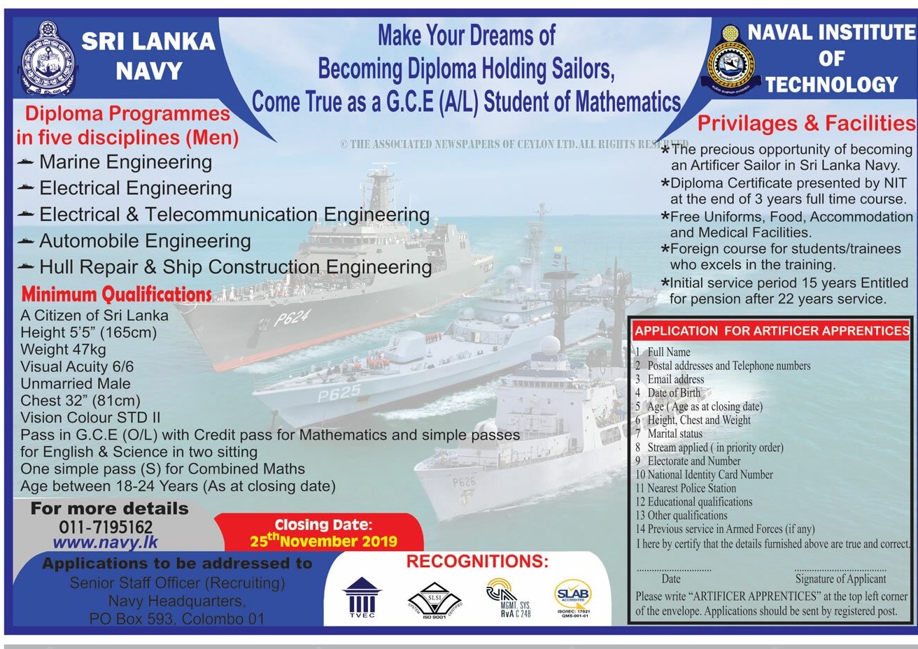 Diploma Programmes - Sri Lanka Navy