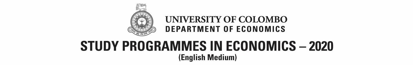 Study Programmes in Economics - Department of Economics - University of Colombo