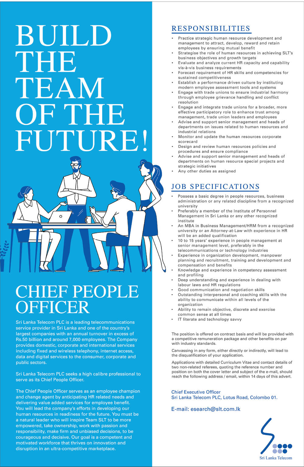 Chief People Officer - Sri Lanka Telecom