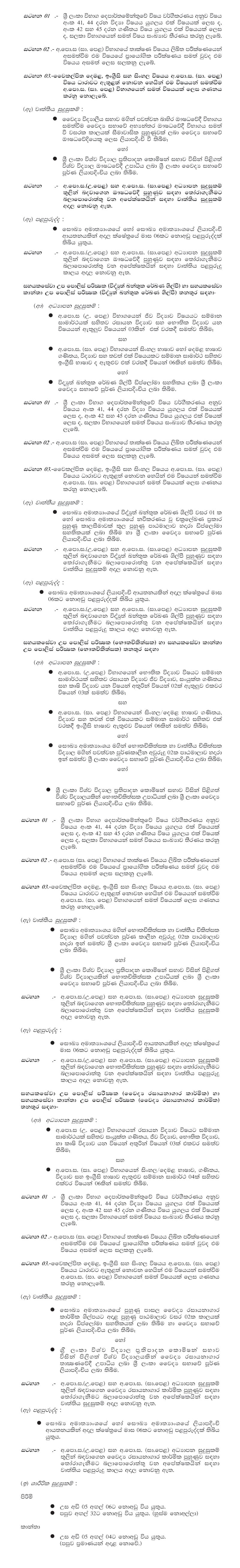 Sub Inspector of Police (Support Services), Woman Sub Inspector of Police (Support Services) - Sri Lanka Police