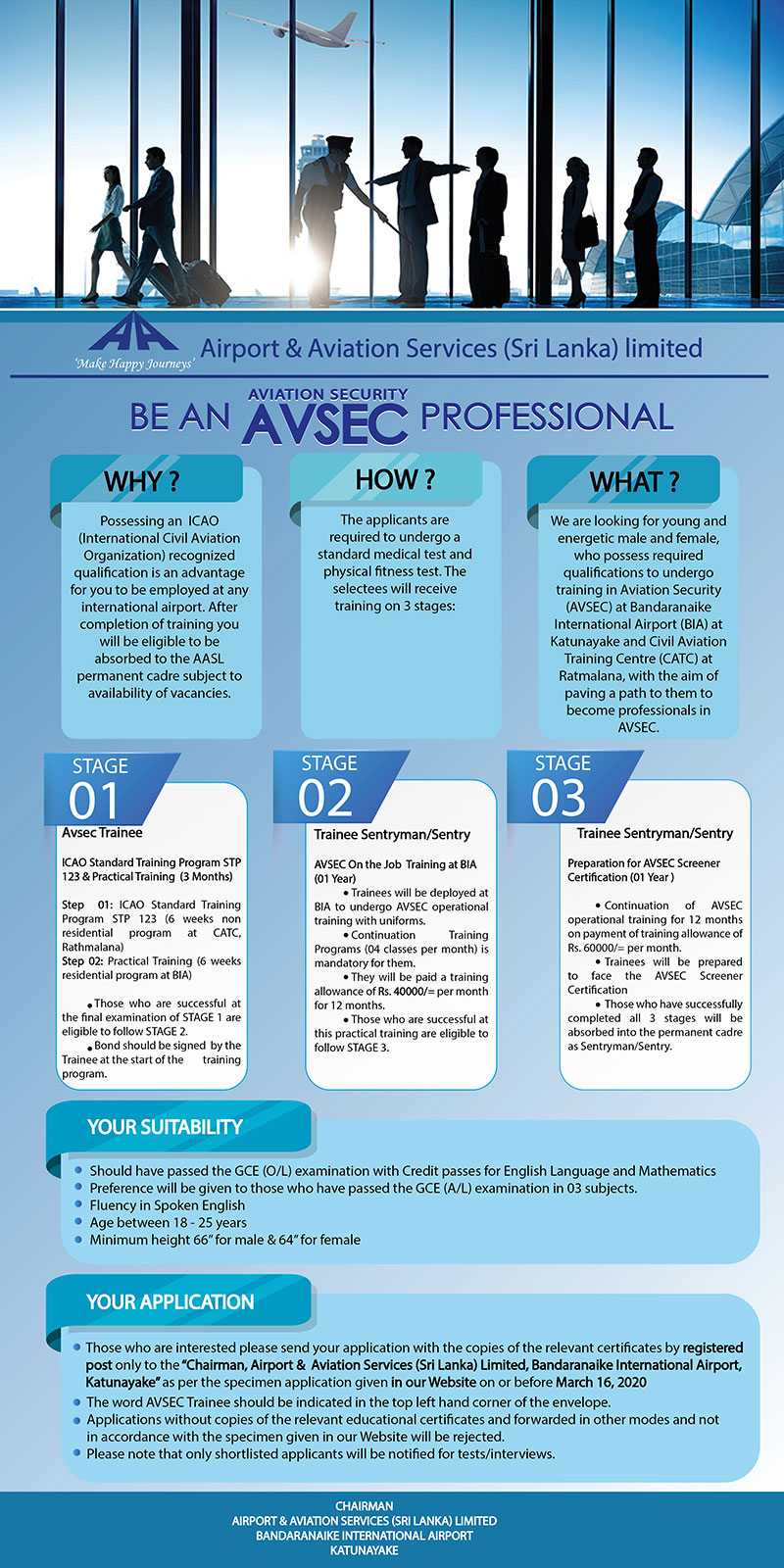 Avsec Trainee - Airport & Aviation Services (Sri Lanka) Ltd