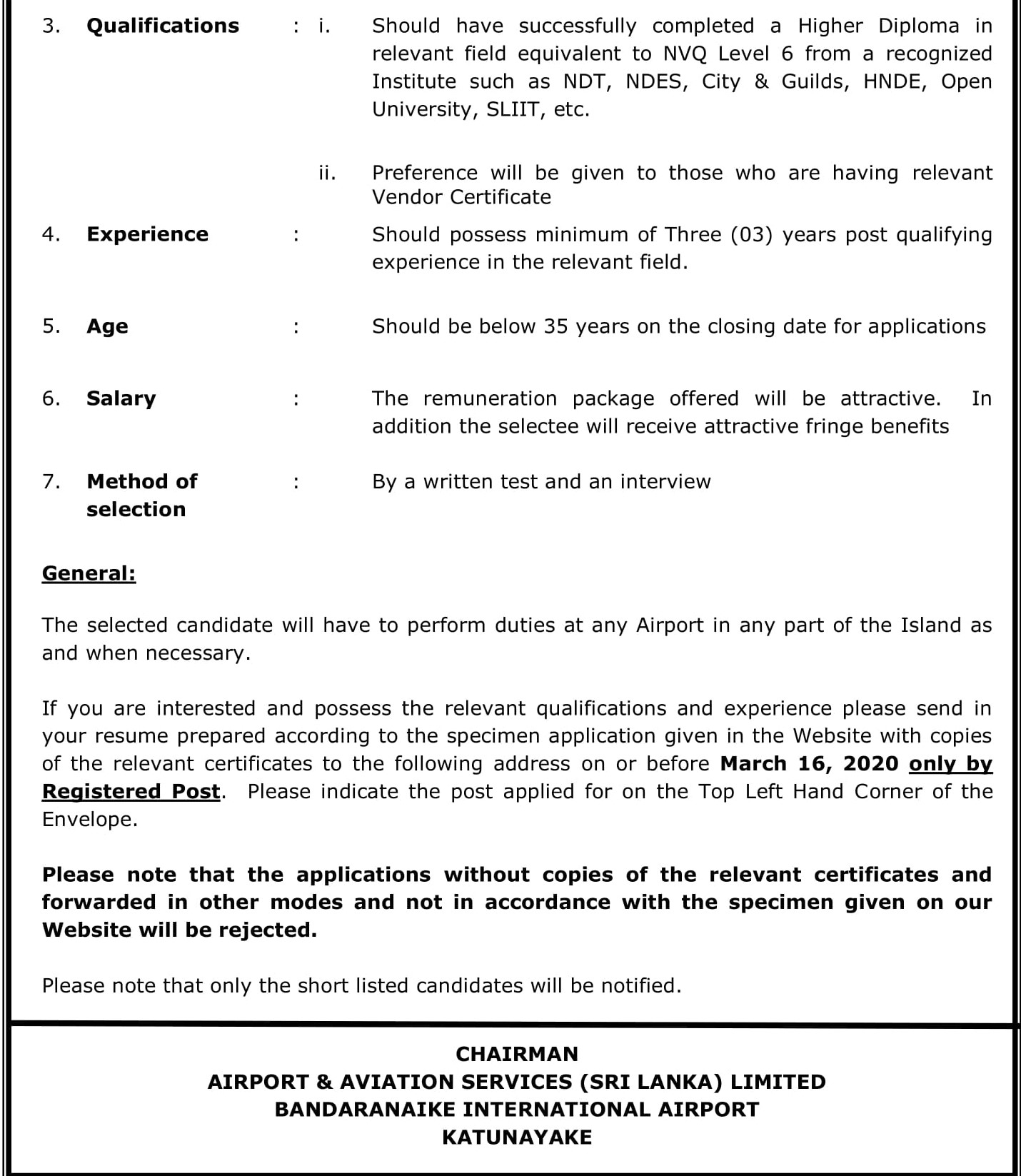 Systems Administrator - Airport & Aviation Services (Sri Lanka) Ltd