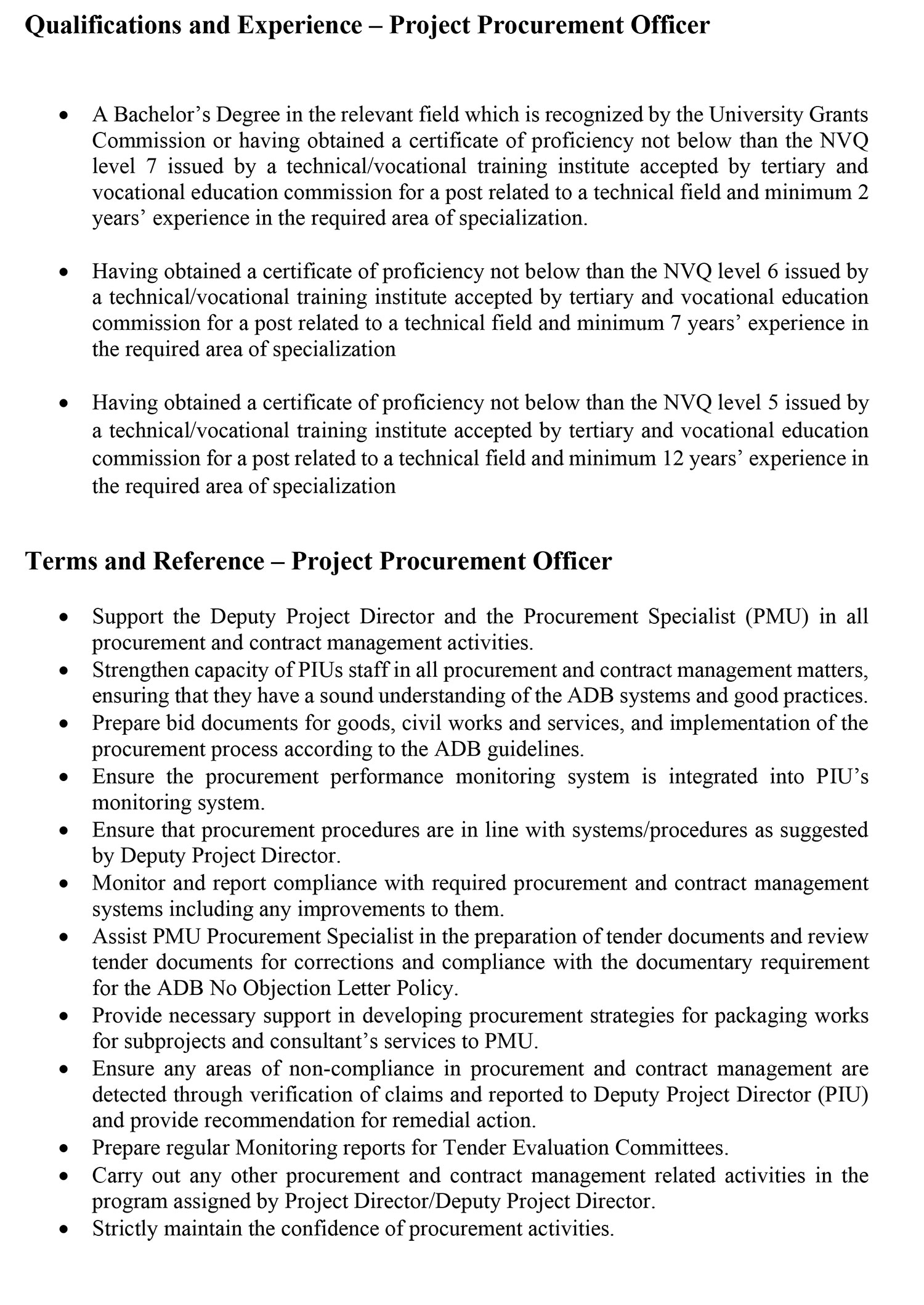 Project Accountant, Project Procurement Officer, Project Officer - Health System Enhancement Project - Ministry of Health