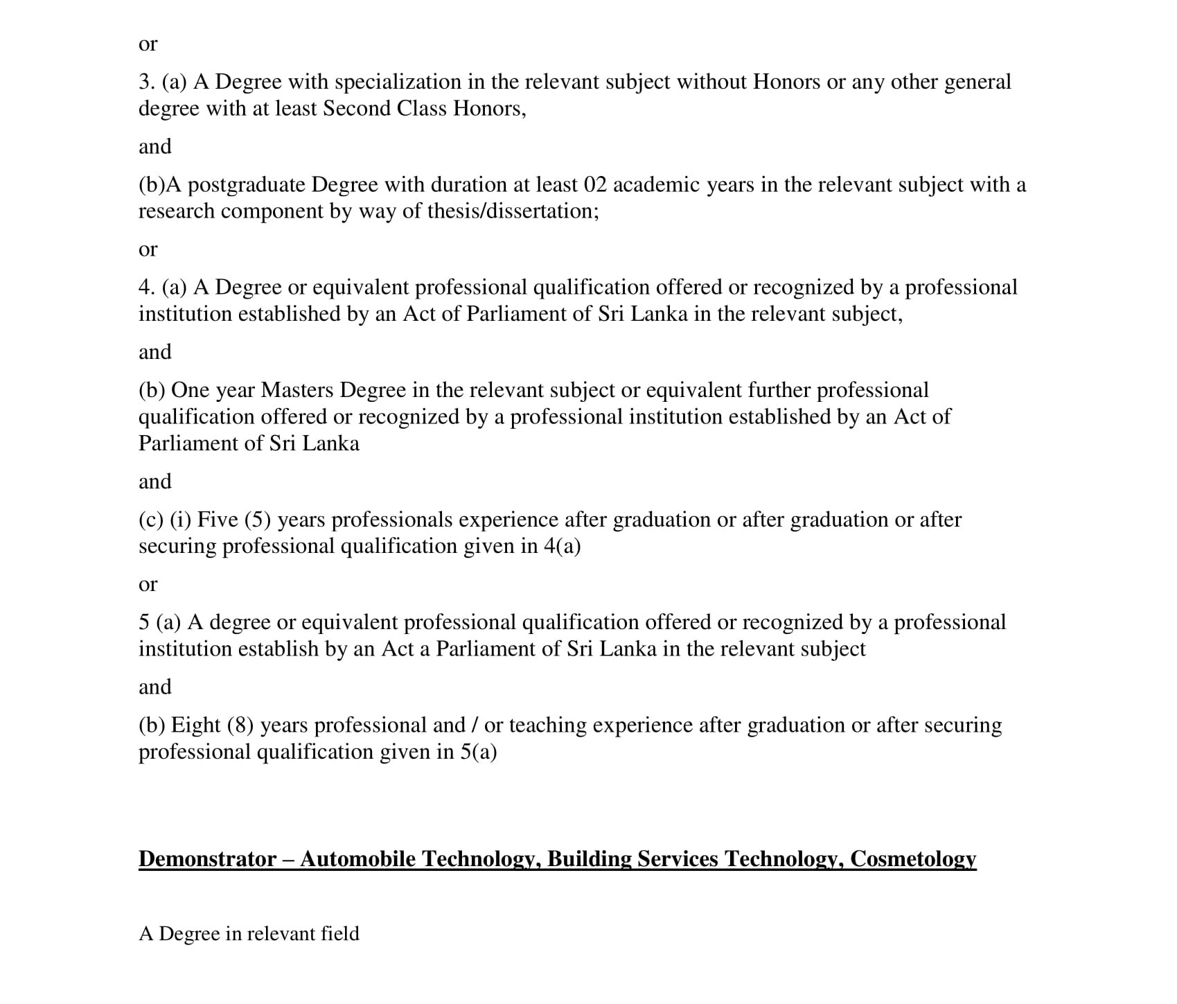 Management Assistant, Assistant Librarian, Instructor, Demonstrator, Lecturer - University College of Matara - University of Vocational Technology