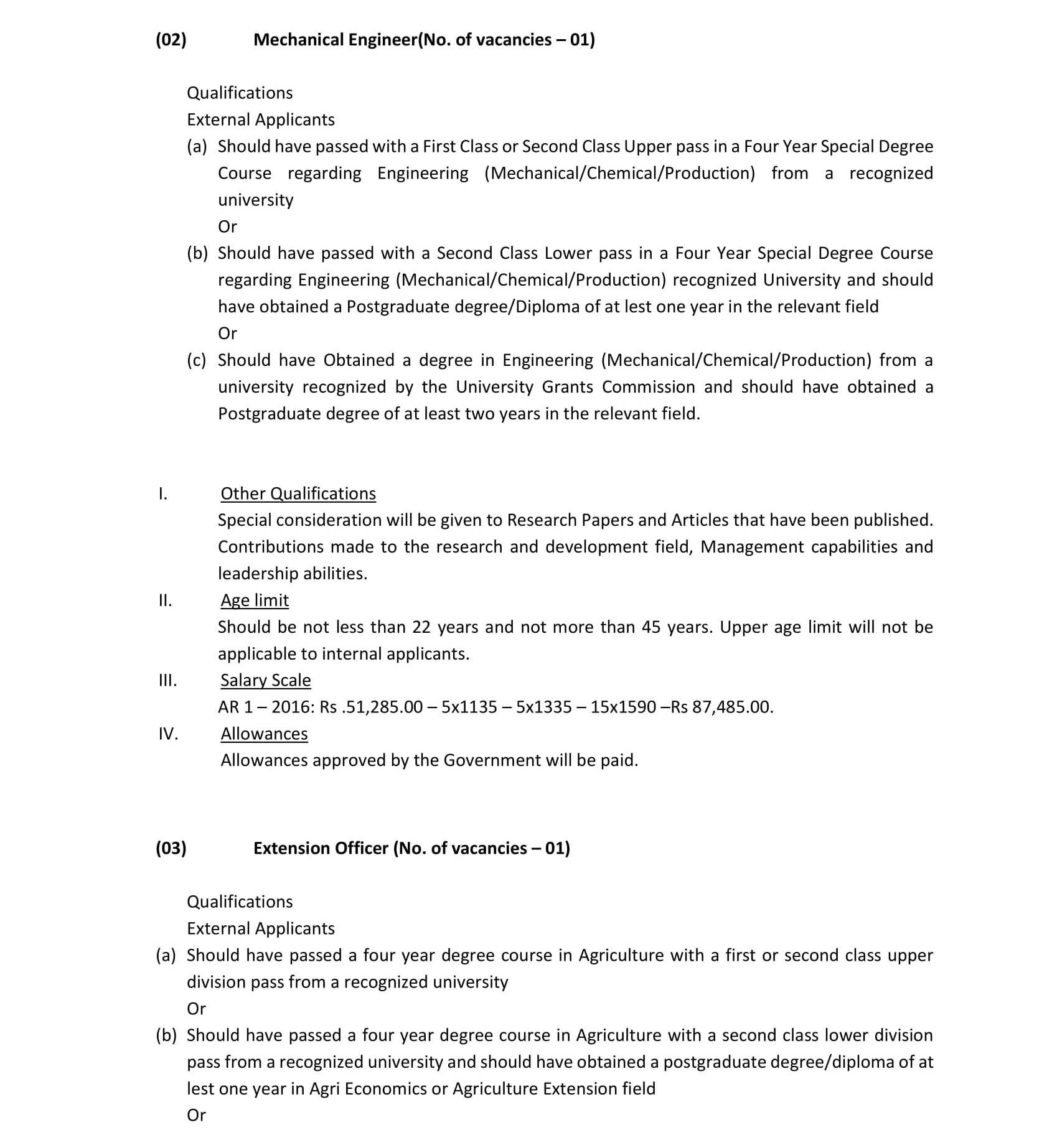 Research Officer, Mechanical Engineer, Extension Officer, Librarian, Technical Assistant (Civil, Mechanical/Electrical), Extension Assistant - National Institute of Post Harvest Management