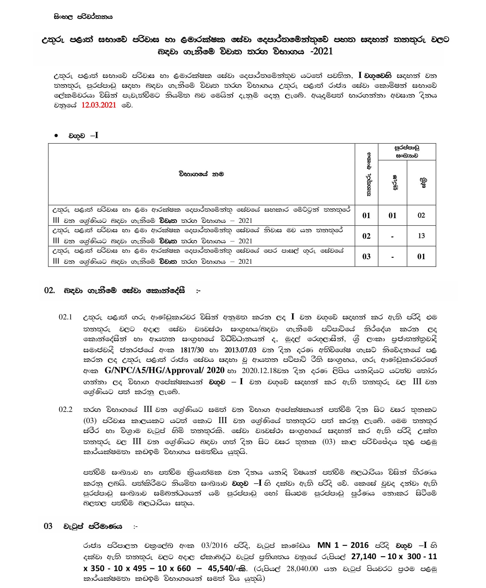 Assistant Matron, House Mother, Pre School Teacher - Department of Probation & Childcare Services in Northern Province