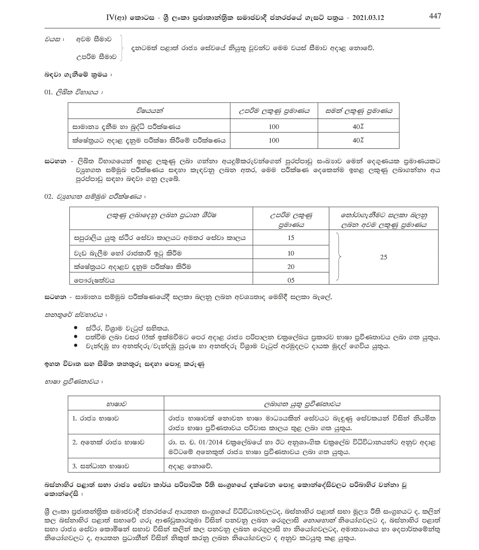 Fireman, Work Field Supervisor, Health Supervisor - Negombo Municipal Council