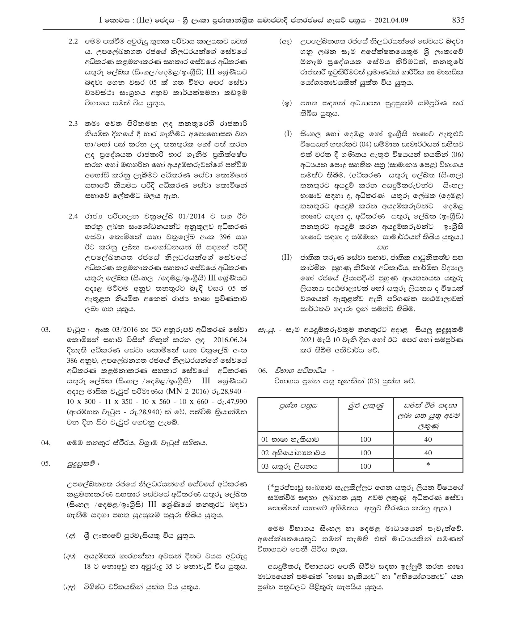 Court Typist (Sinhala/Tamil/English) (Open) - Judicial Service Commission