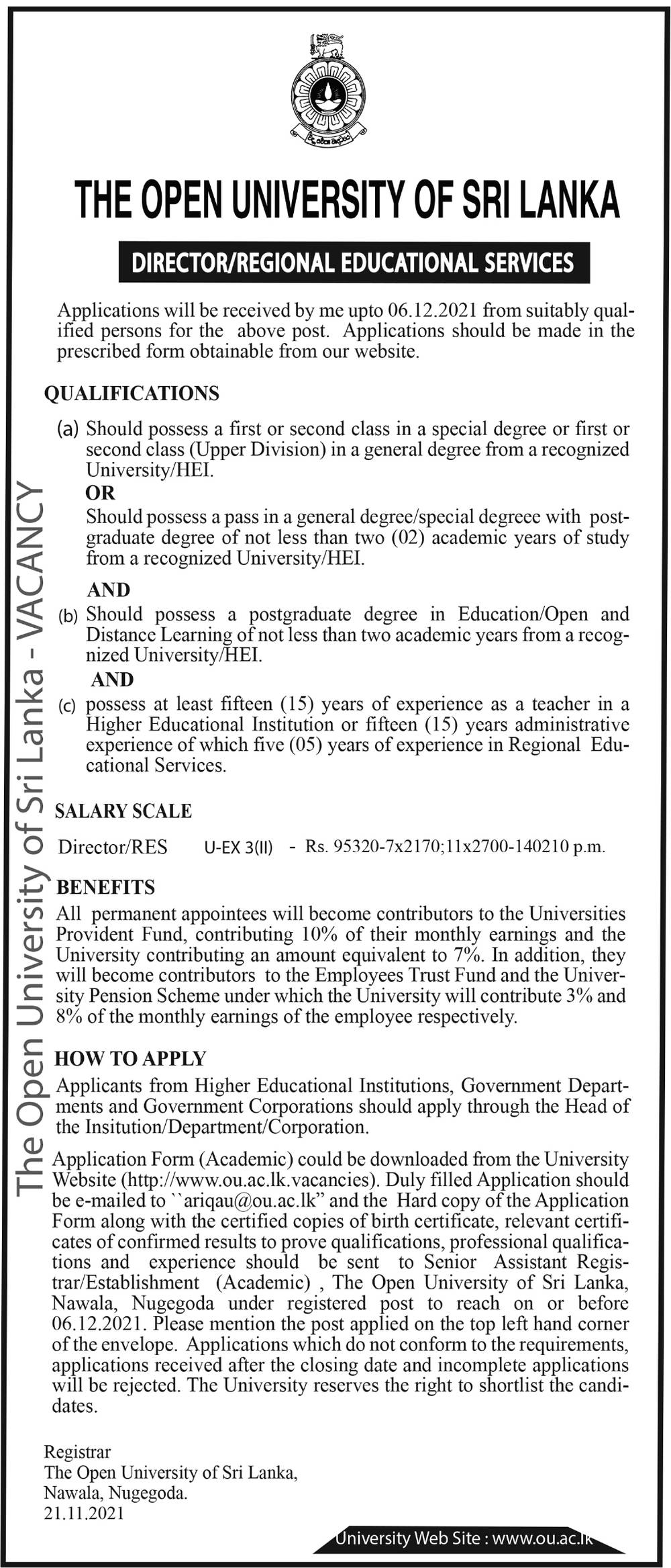 Director - The Open University of Sri Lanka