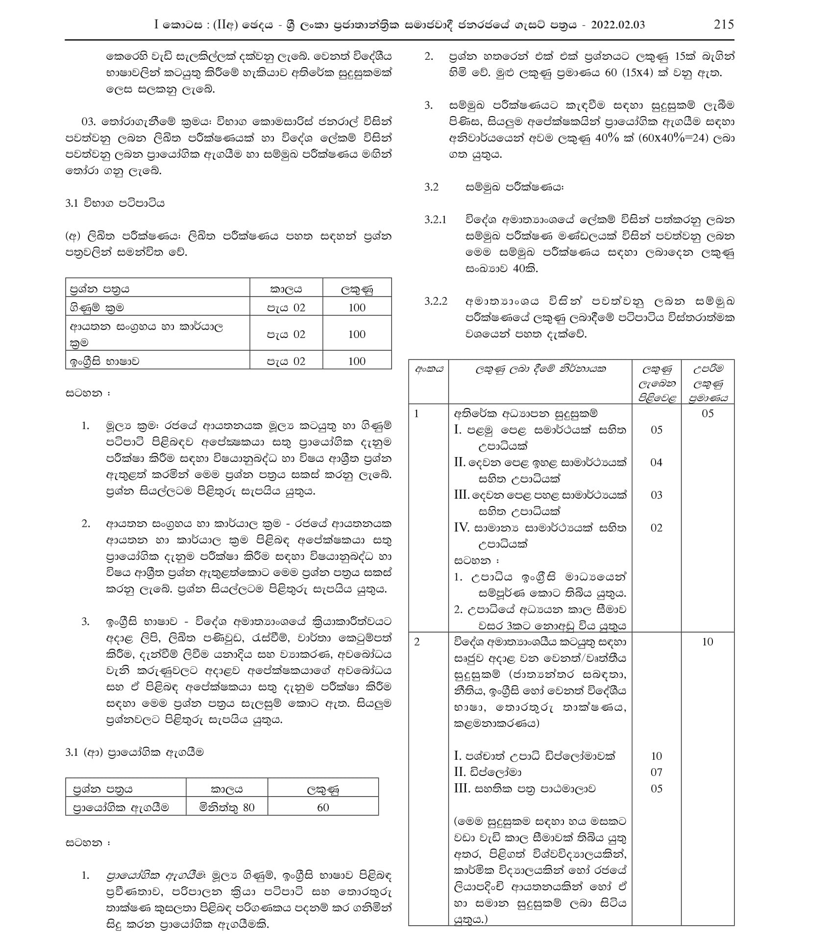 Competitive Examination for Filling Vacancies in the Management Service Officersâ€™ Service Cadre in Sri Lanka Missions Abroad - Foreign Ministry