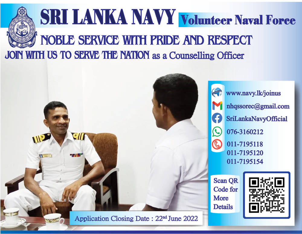 Automobile Engineer, Counselling Officer, English Instructor - Volunteer Naval Force - Sri Lanka Navy