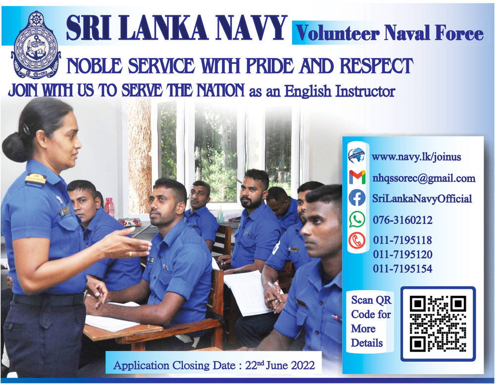 Automobile Engineer, Counselling Officer, English Instructor - Volunteer Naval Force - Sri Lanka Navy