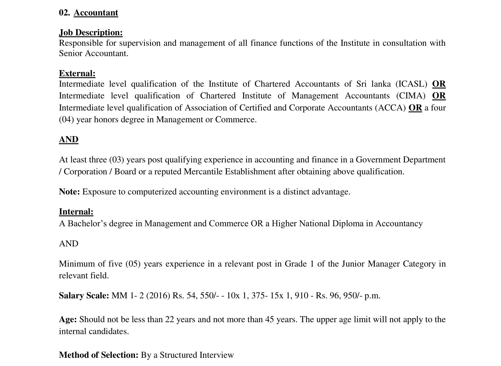 Deputy Director Research, Accountant, Procurement Officer, Experimental Officer, Extension Officer - Tea Research Institute of Sri Lanka