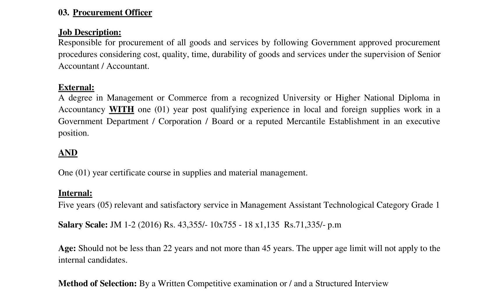 Deputy Director Research, Accountant, Procurement Officer, Experimental Officer, Extension Officer - Tea Research Institute of Sri Lanka