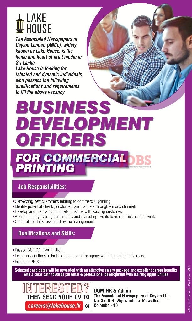 Business Development Officer - The Associated Newspapers of Ceylon Limited