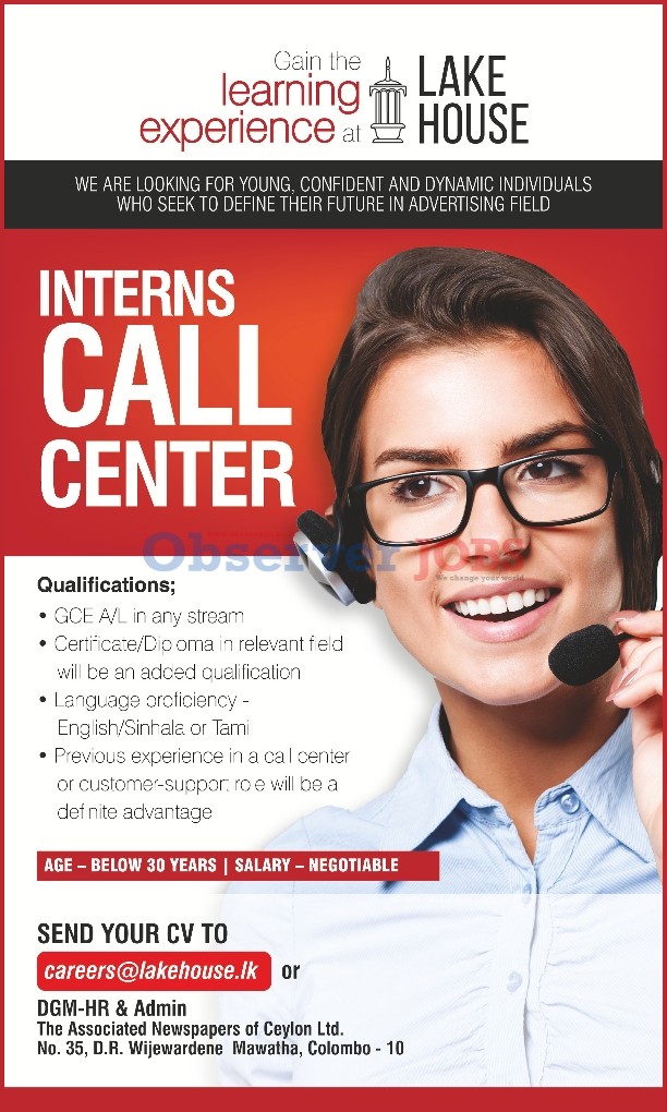 Interns (Call Center) - The Associated Newspapers of Ceylon Limited