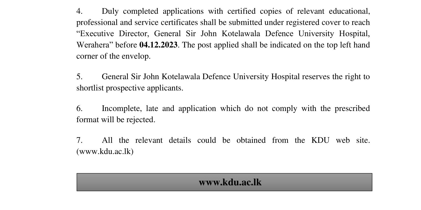 EEG/EMG Recordist - University Hospital - General Sir John Kotelawala Defence University