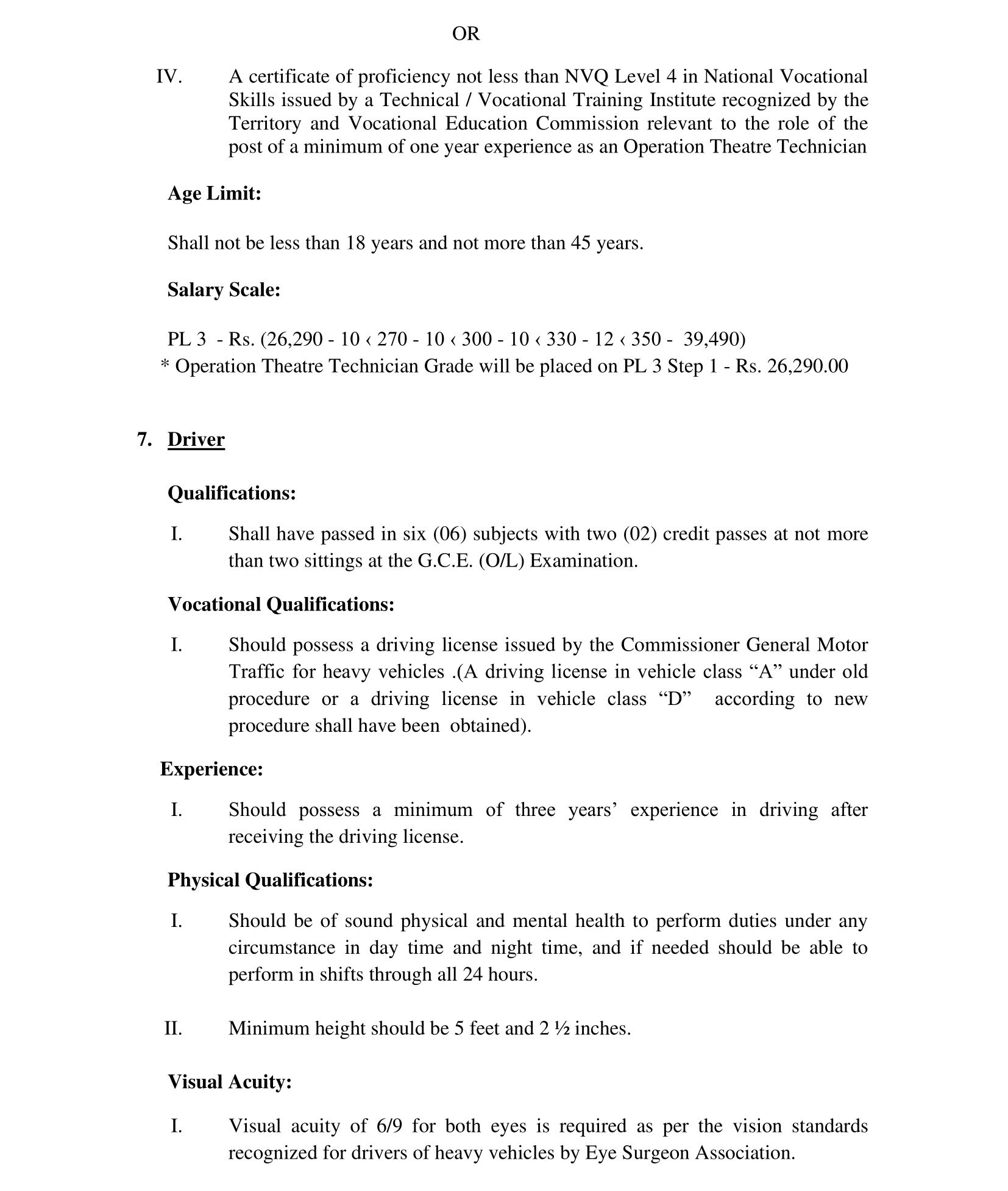Medical Officer, Radiographer, Audiology Technician, Technician, Driver - University Hospital - General Sir John Kotelawala Defence University  