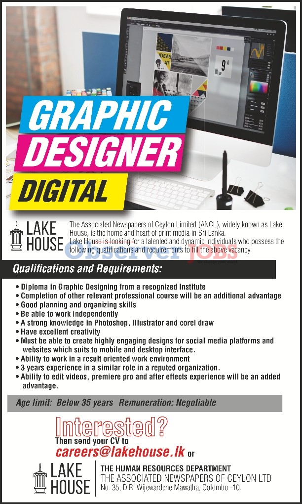 Graphic Designer (Digital) - The Associated Newspapers of Ceylon Ltd